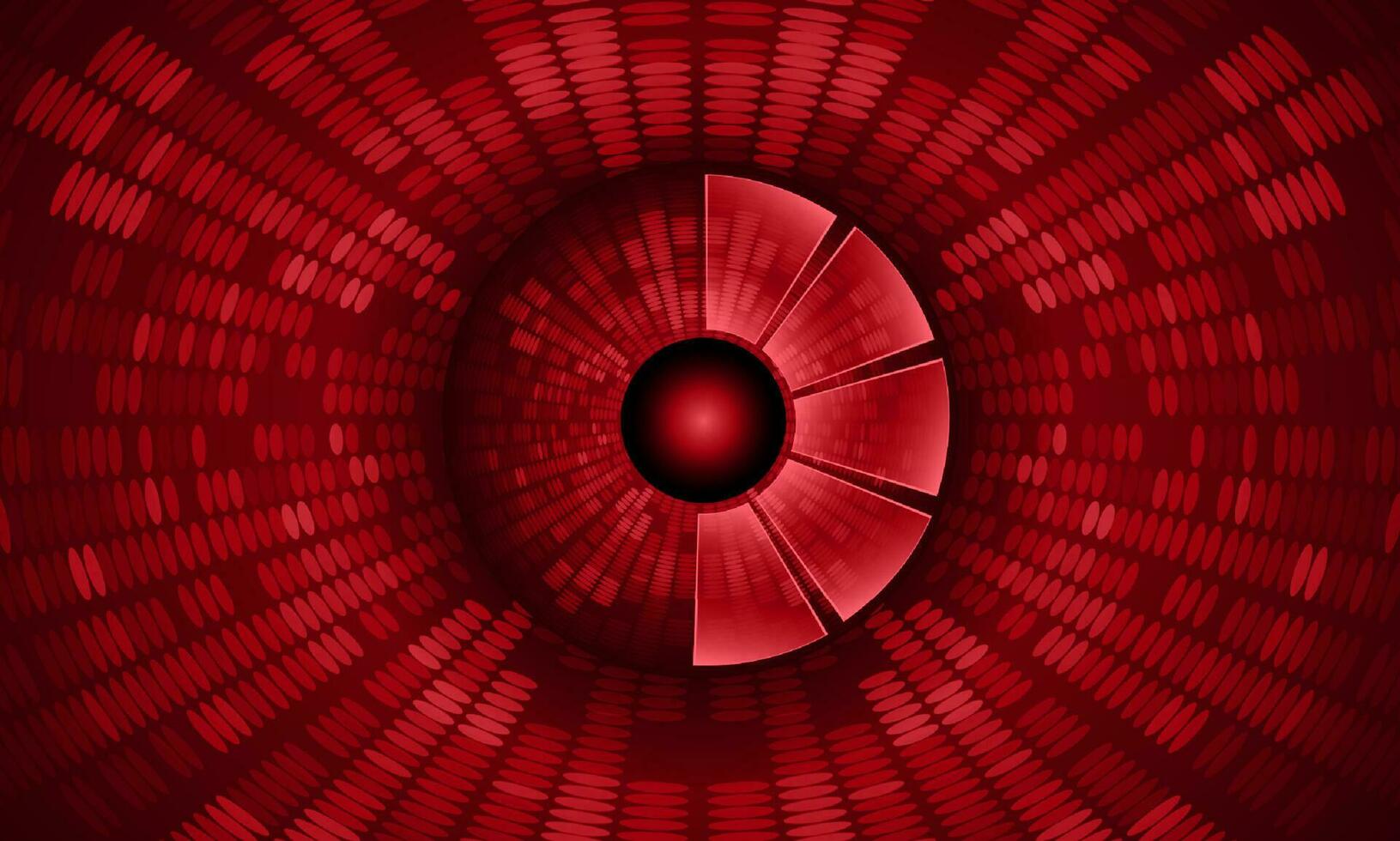 Modern Holographic Eye on Technology Background vector