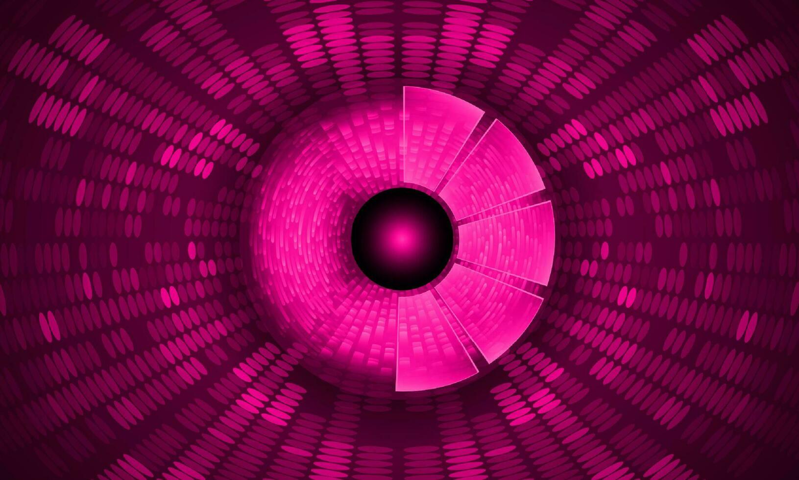 Modern Holographic Eye on Technology Background vector