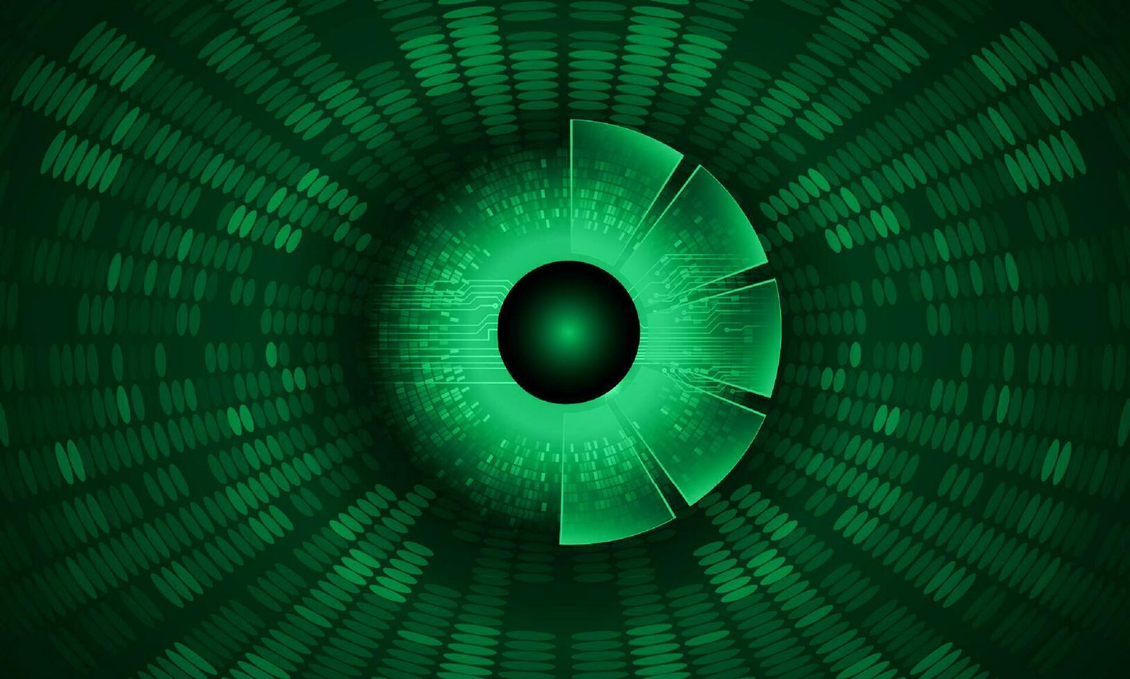 Modern Holographic Eye on Technology Background vector