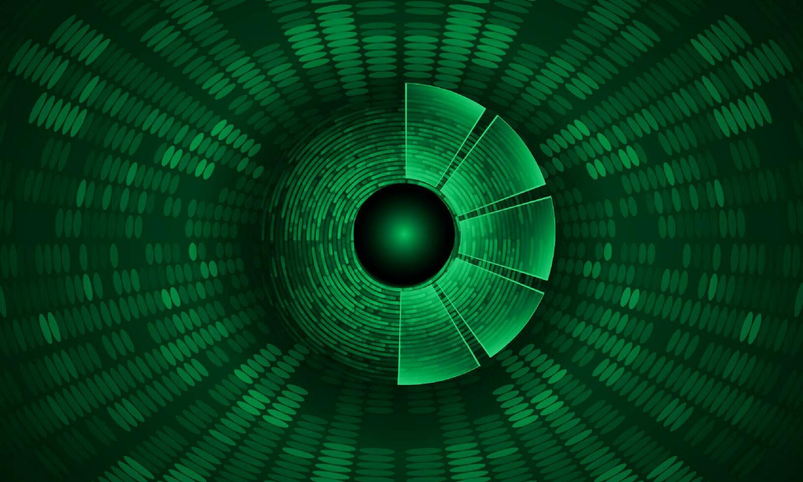 Modern Holographic Eye on Technology Background vector