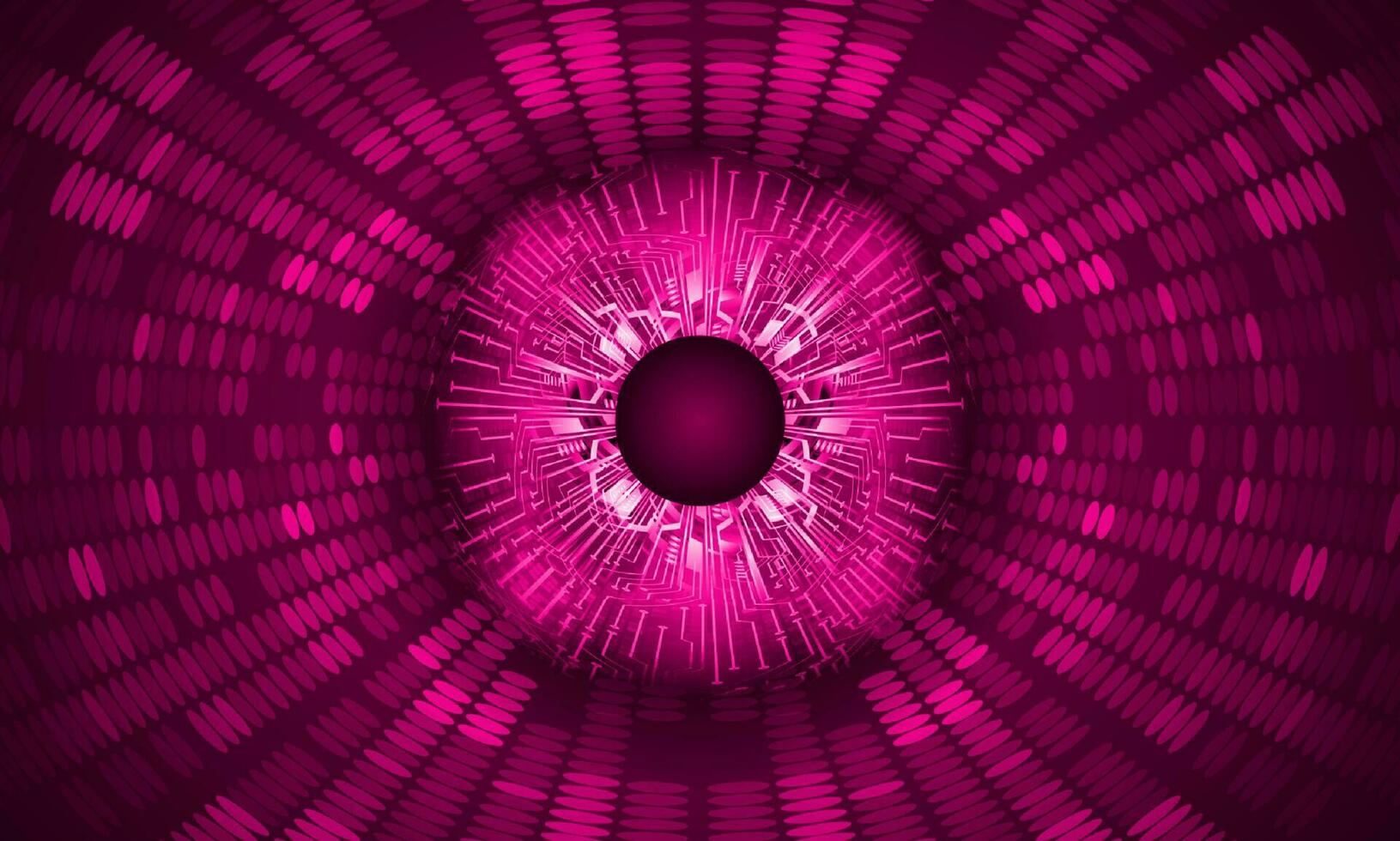 Modern Holographic Eye on Technology Background vector