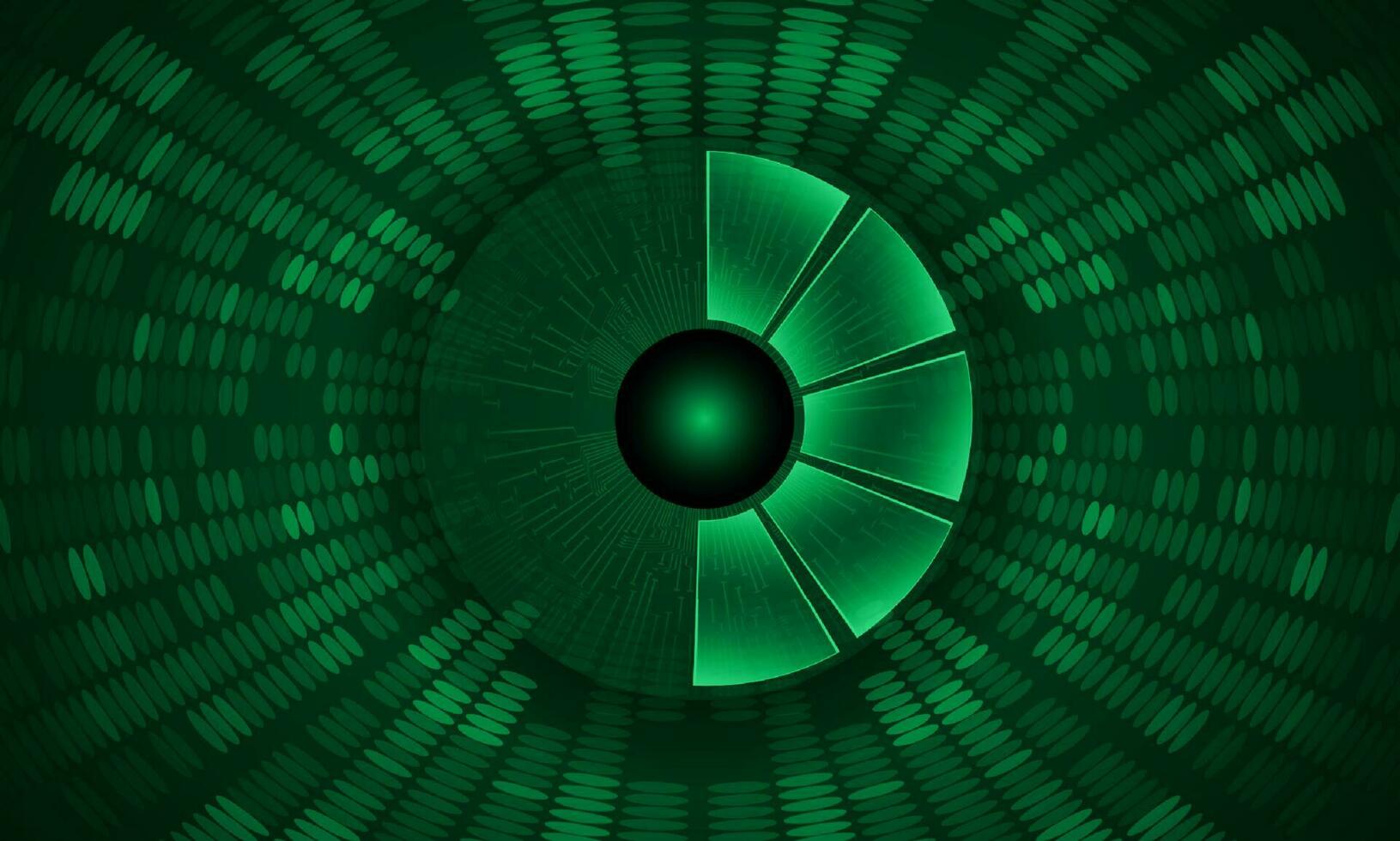 Modern Holographic Eye on Technology Background vector