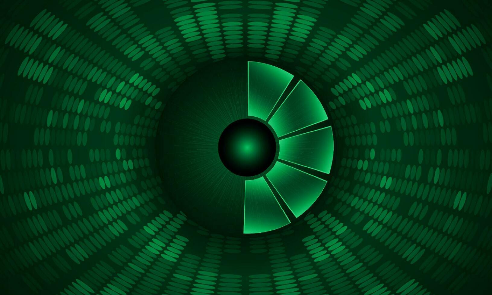 Modern Holographic Eye on Technology Background vector