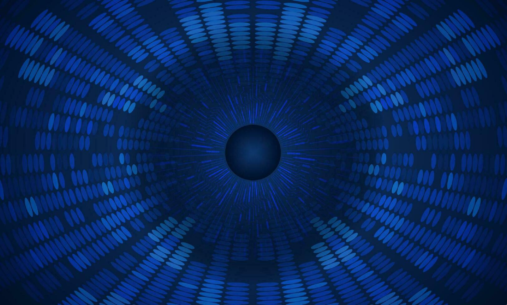 Modern Holographic Eye on Technology Background vector