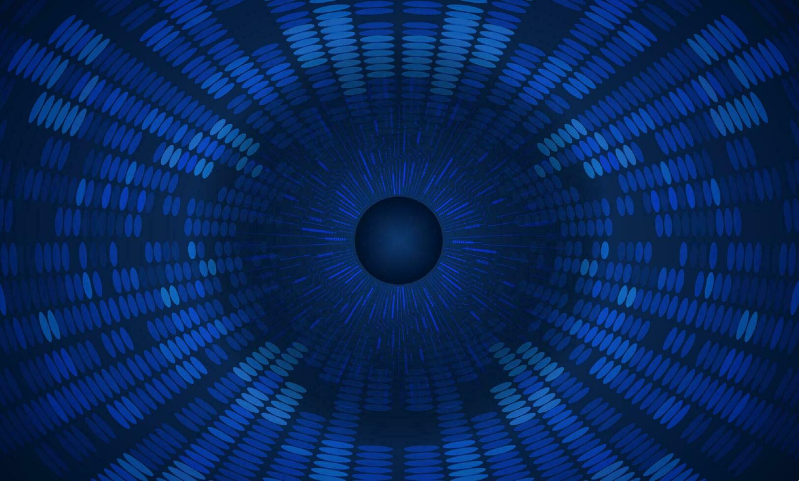 Modern Holographic Eye on Technology Background vector