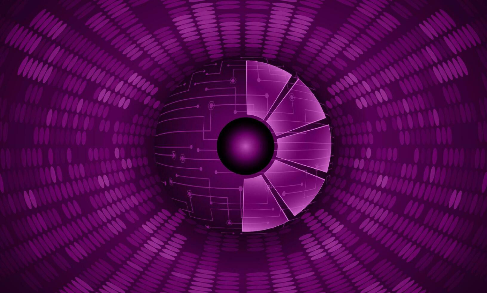 Modern Holographic Eye on Technology Background vector