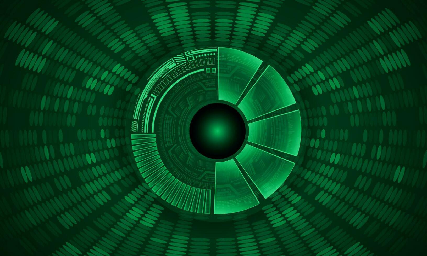 Modern Holographic Eye on Technology Background vector