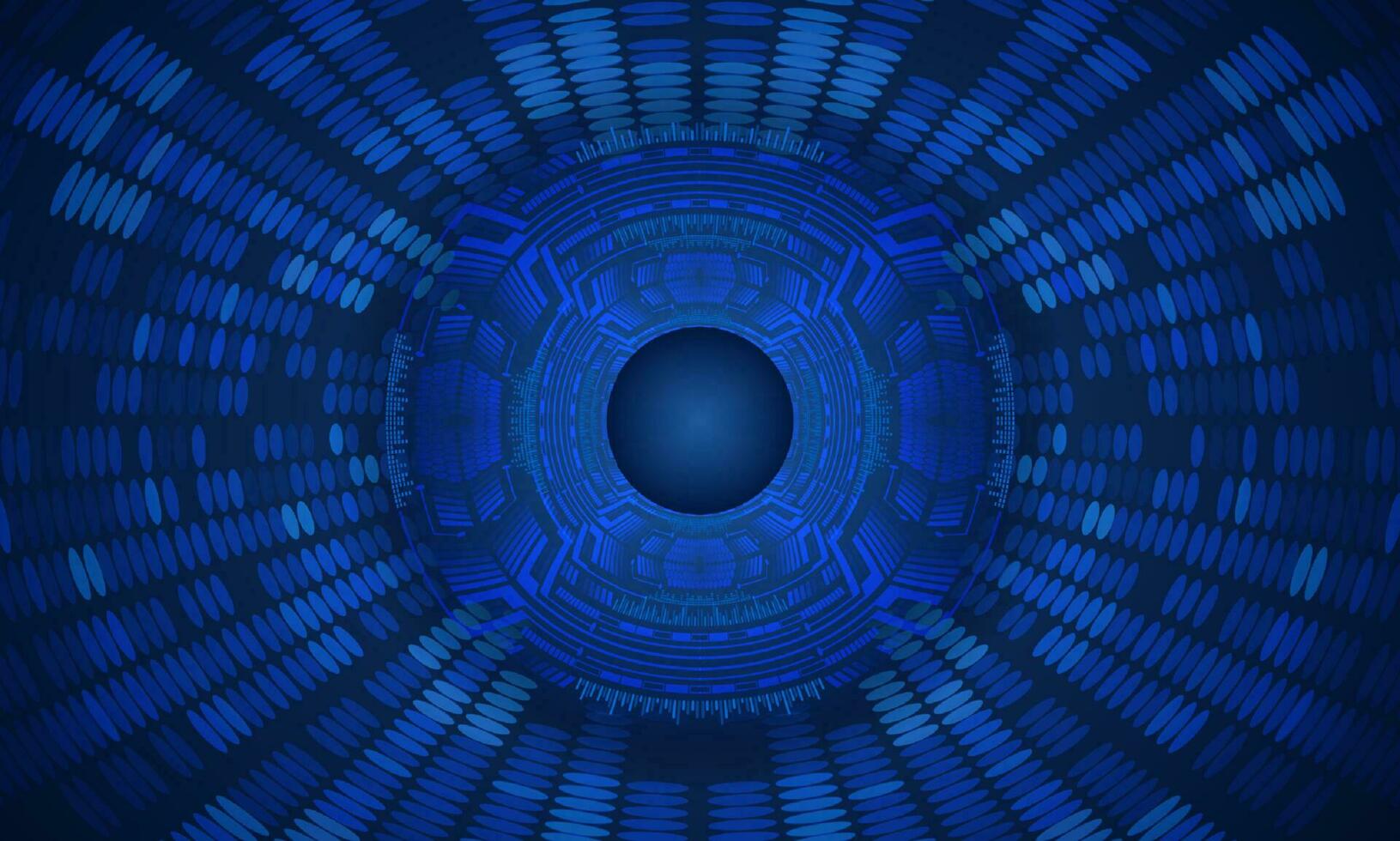 Modern Holographic Eye on Technology Background vector