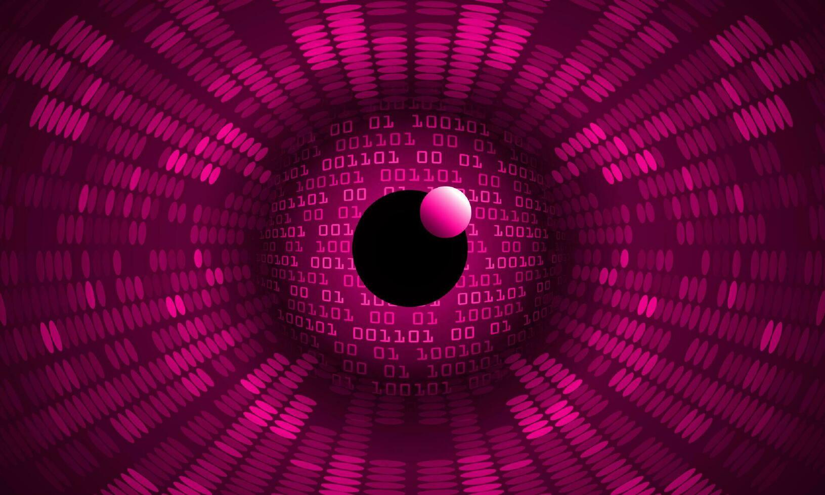 Modern Holographic Eye on Technology Background vector