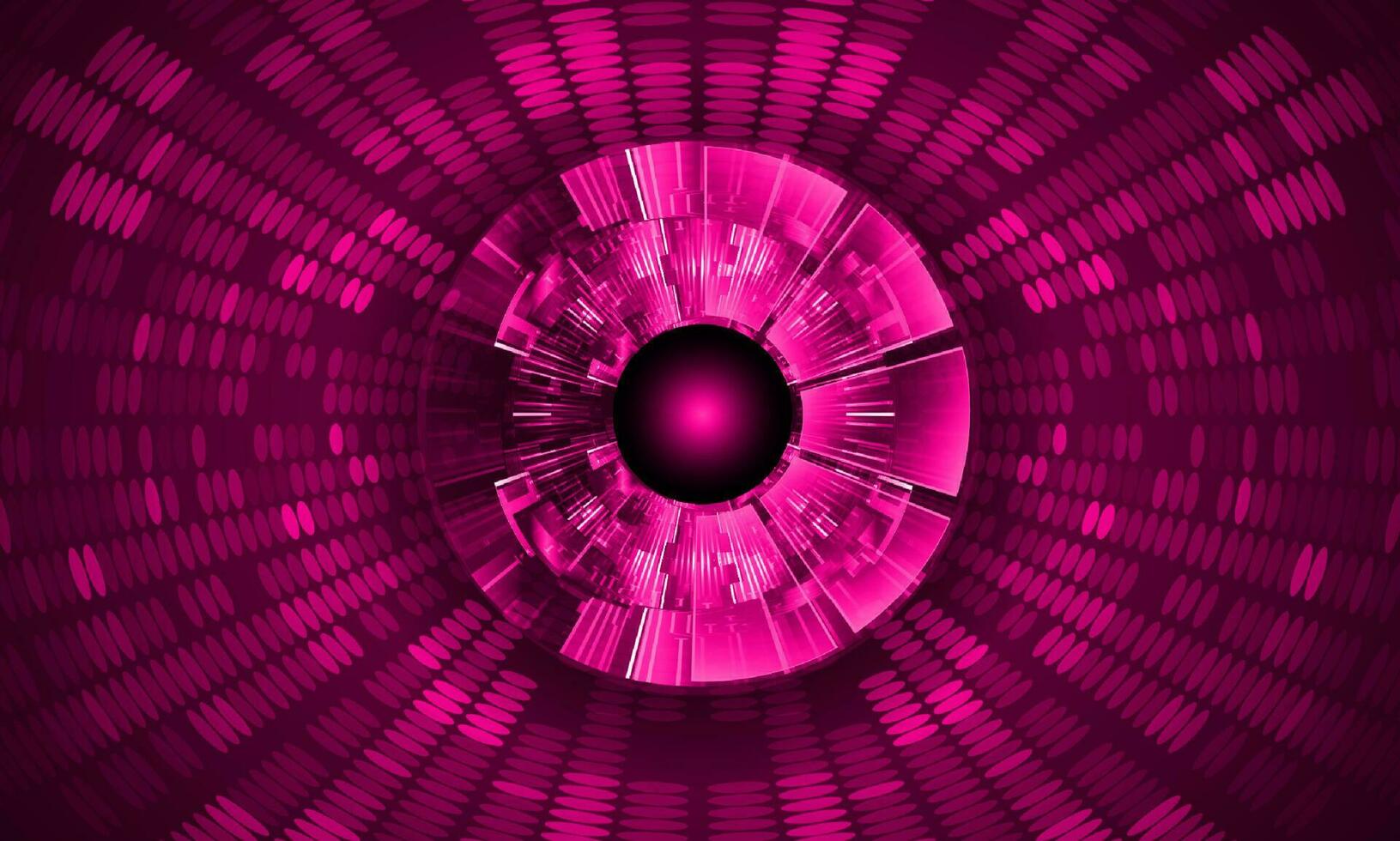 Modern Holographic Eye on Technology Background vector