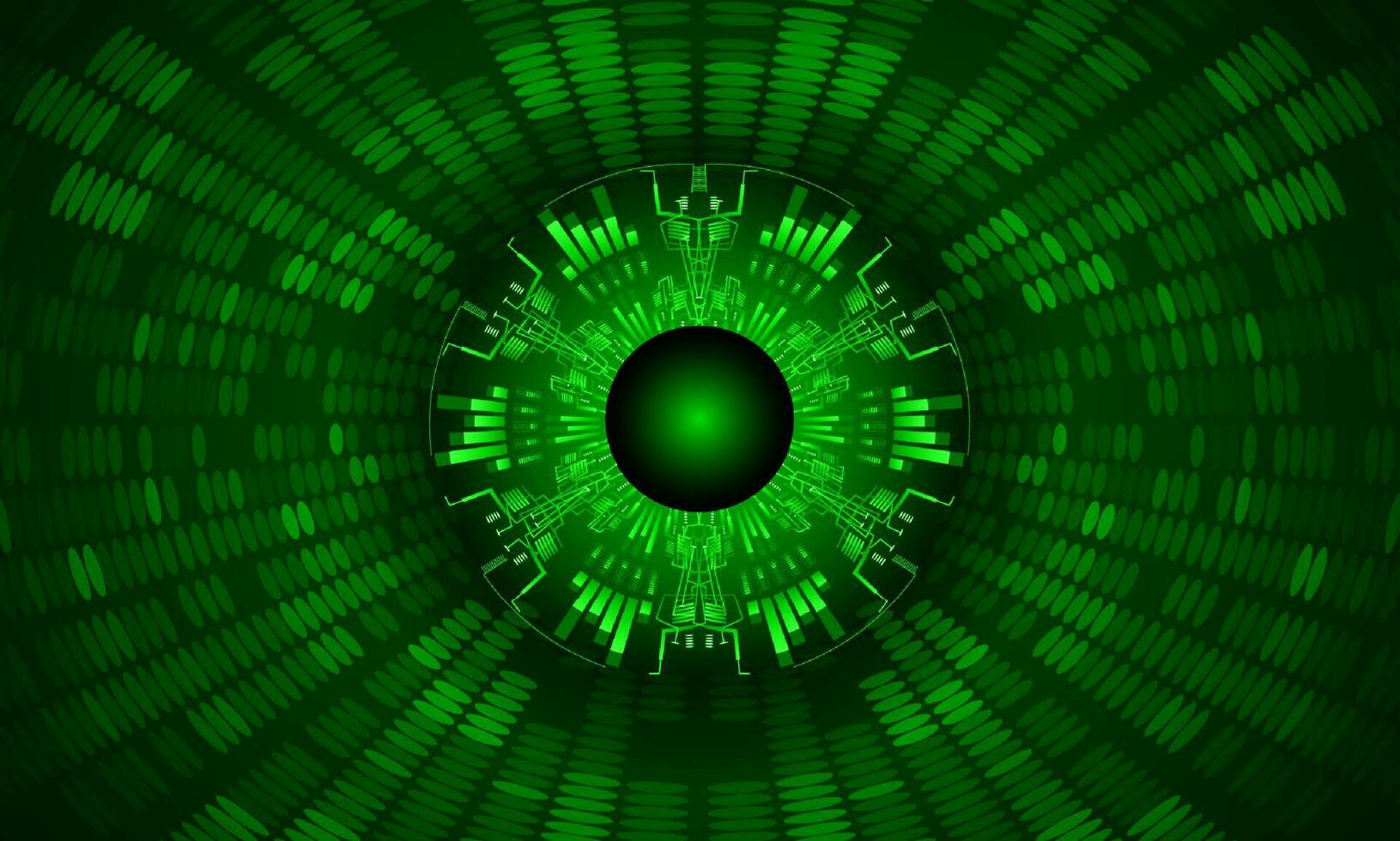 Modern Holographic Eye on Technology Background vector