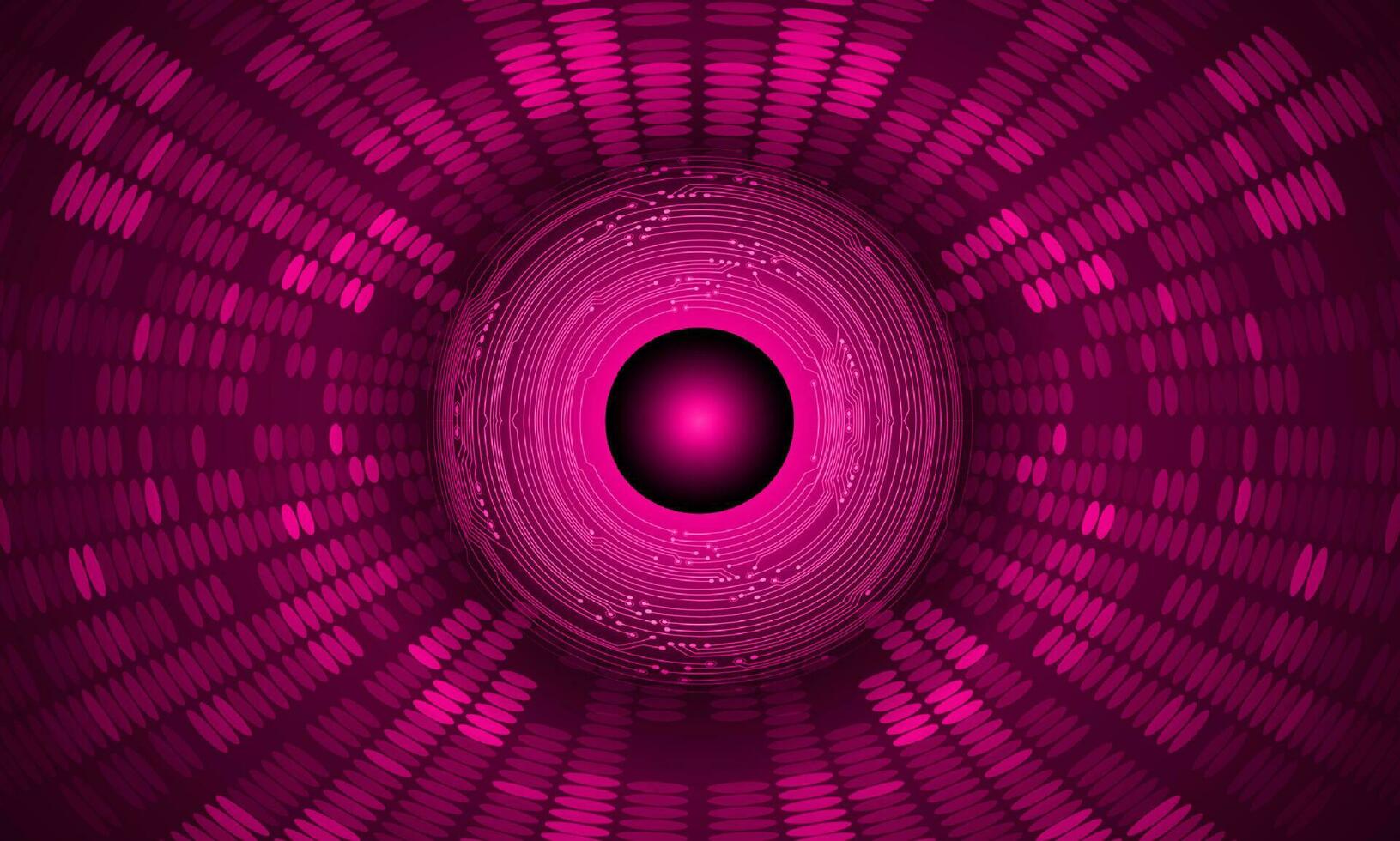 Modern Holographic Eye on Technology Background vector