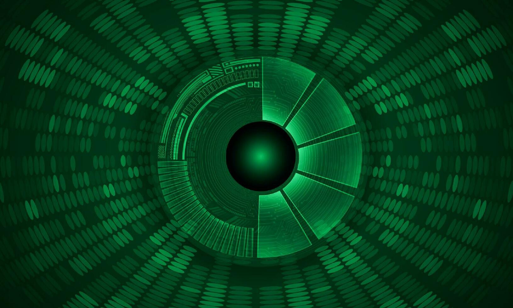 Modern Holographic Eye on Technology Background vector