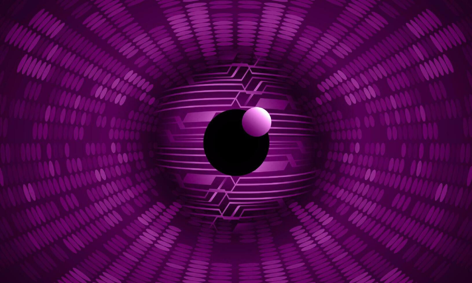 Modern Holographic Eye on Technology Background vector
