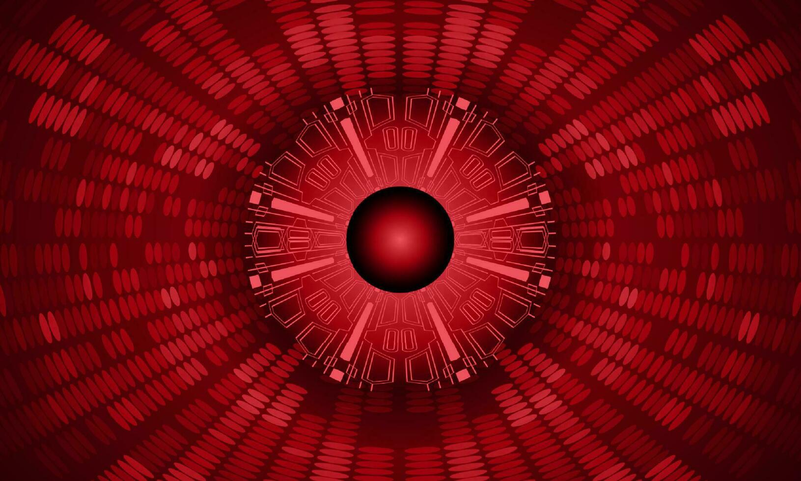 Modern Holographic Eye on Technology Background vector