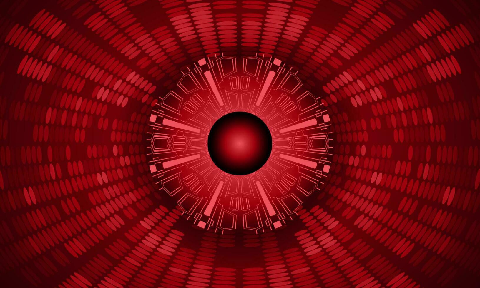 Modern Holographic Eye on Technology Background vector