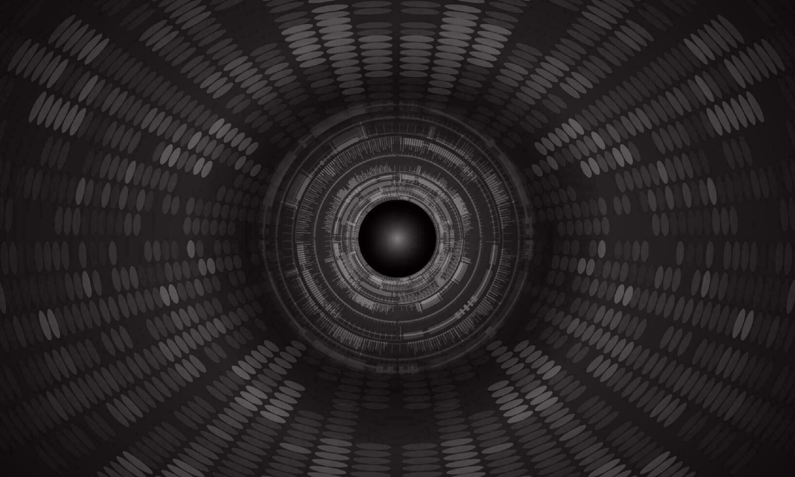 Modern Holographic Eye on Technology Background vector