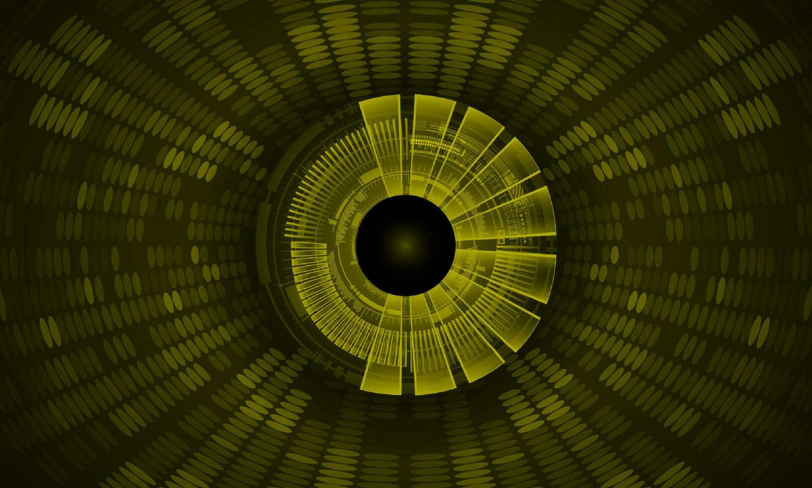 Modern Holographic Eye on Technology Background vector