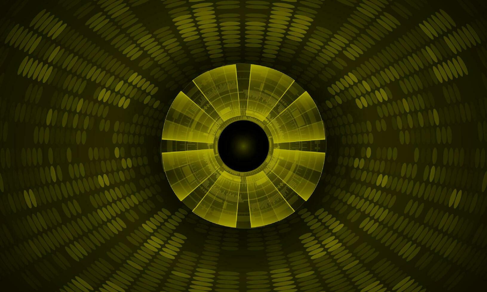 Modern Holographic Eye on Technology Background vector