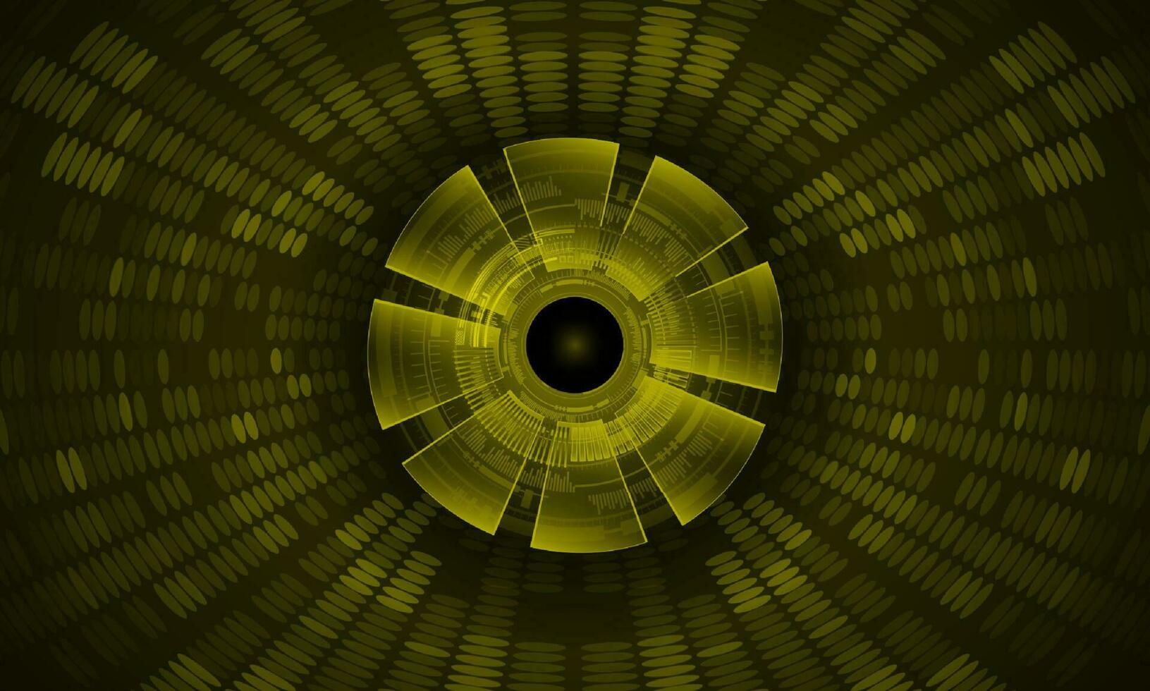 Modern Holographic Eye on Technology Background vector