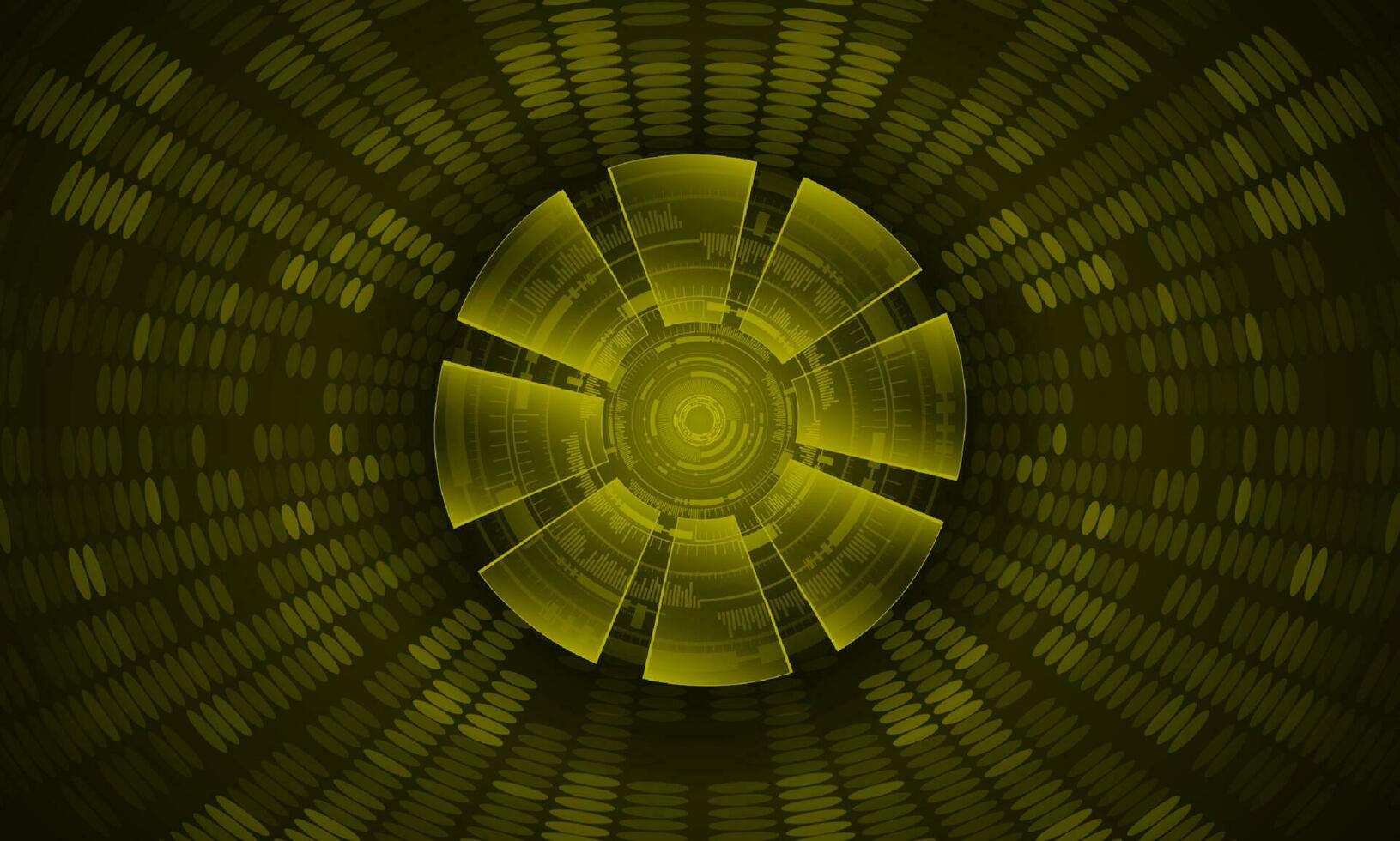 Modern Holographic Eye on Technology Background vector