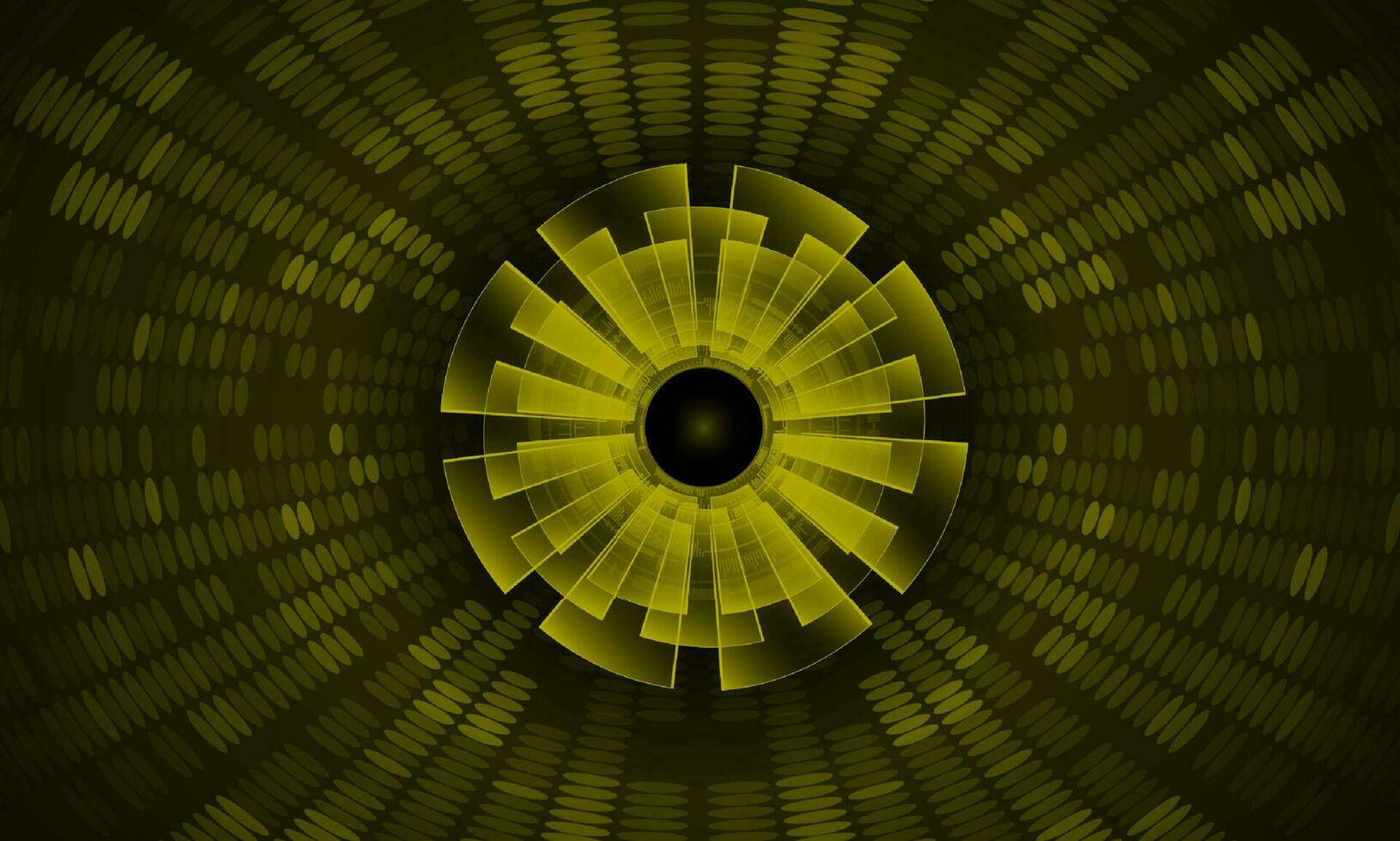 Modern Holographic Eye on Technology Background vector