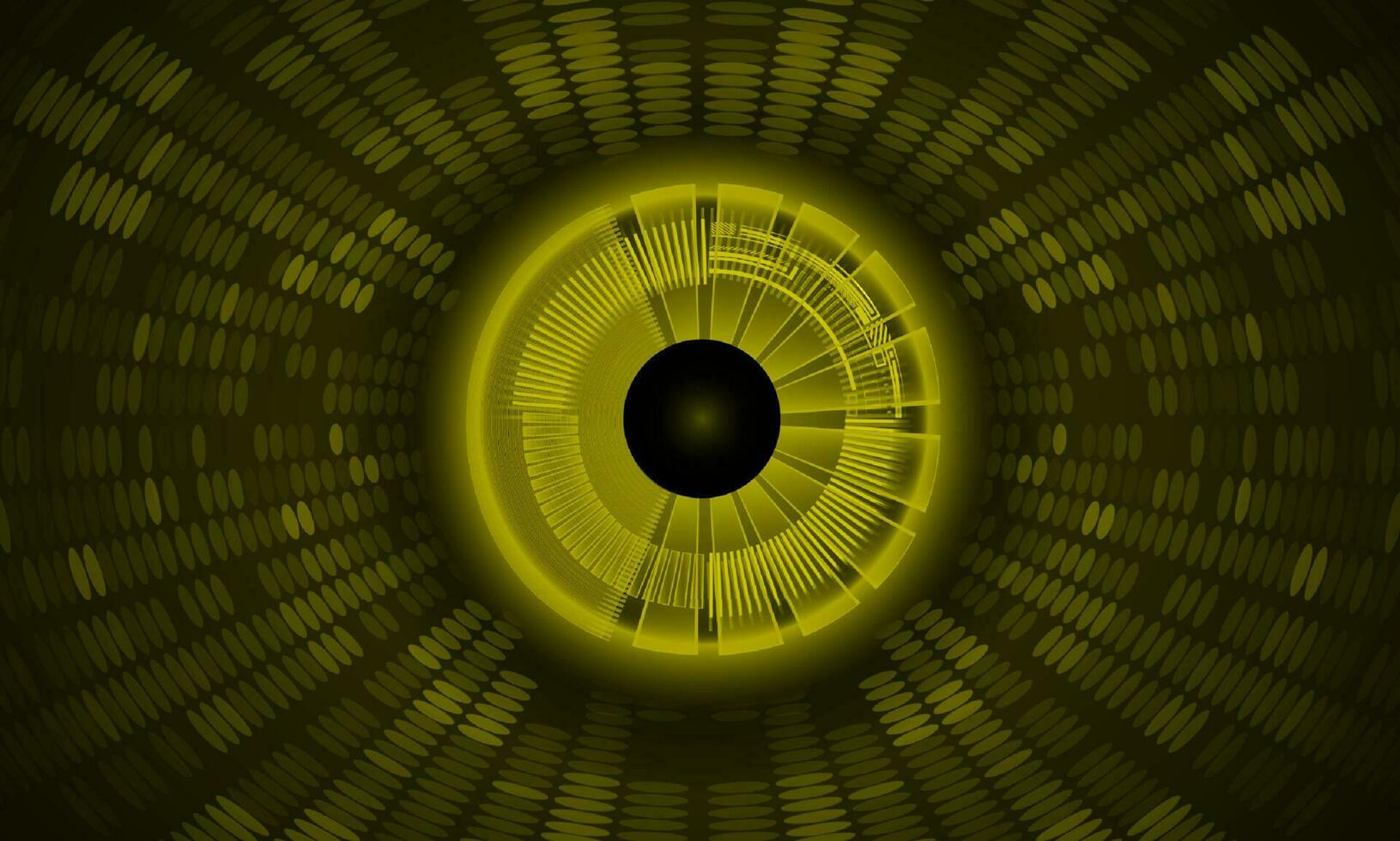 Modern Holographic Eye on Technology Background vector