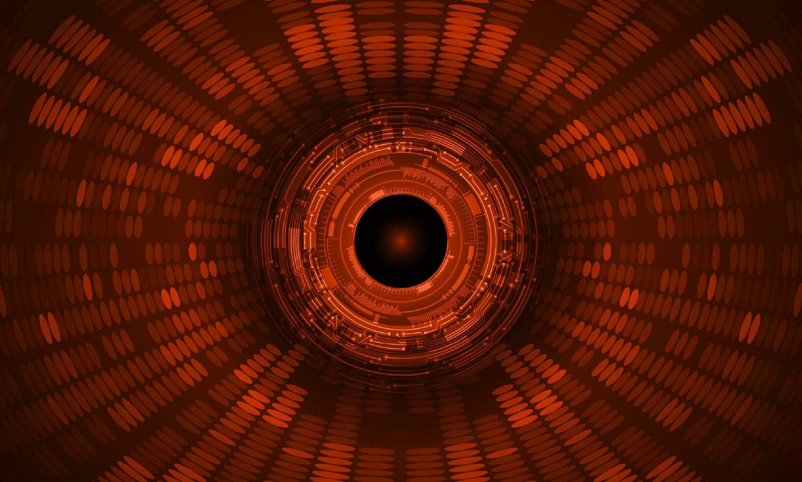 Modern Holographic Eye on Technology Background vector
