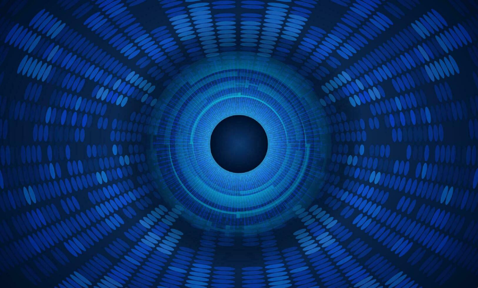 Modern Holographic Eye on Technology Background vector