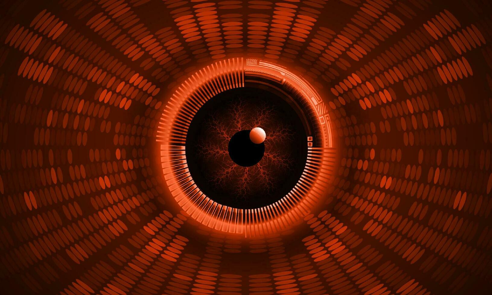 Modern Holographic Eye on Technology Background vector