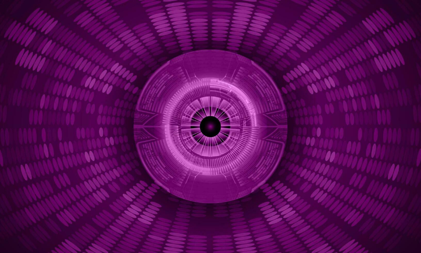 Modern Holographic Eye on Technology Background vector