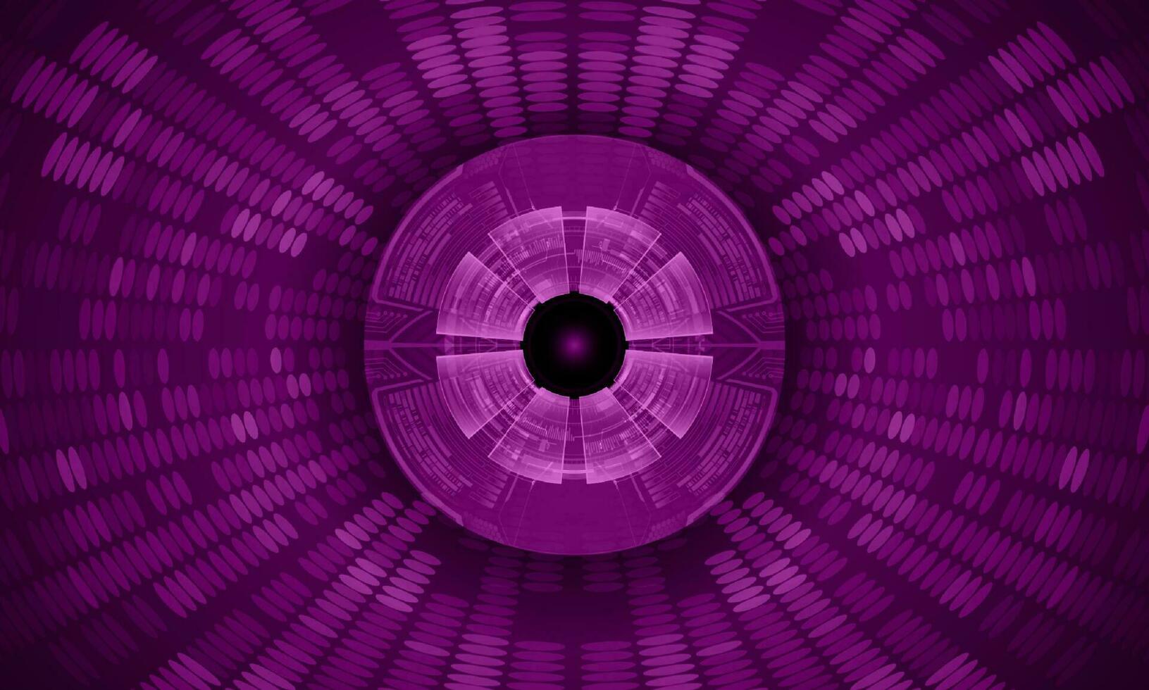 Modern Holographic Eye on Technology Background vector