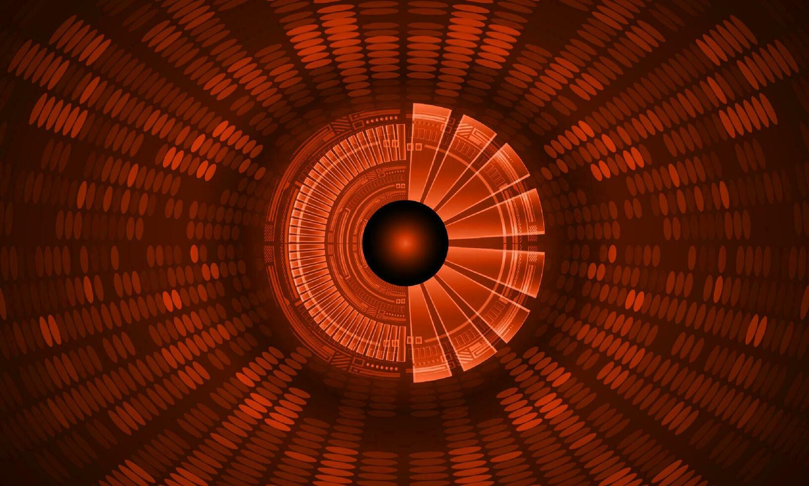 Modern Holographic Eye on Technology Background vector