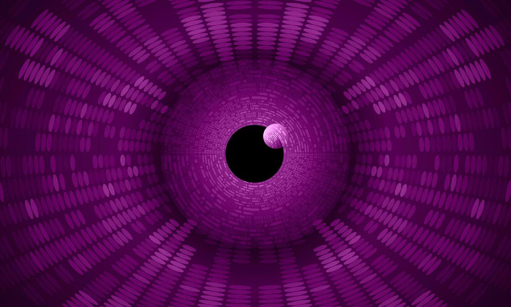 Modern Holographic Eye on Technology Background vector