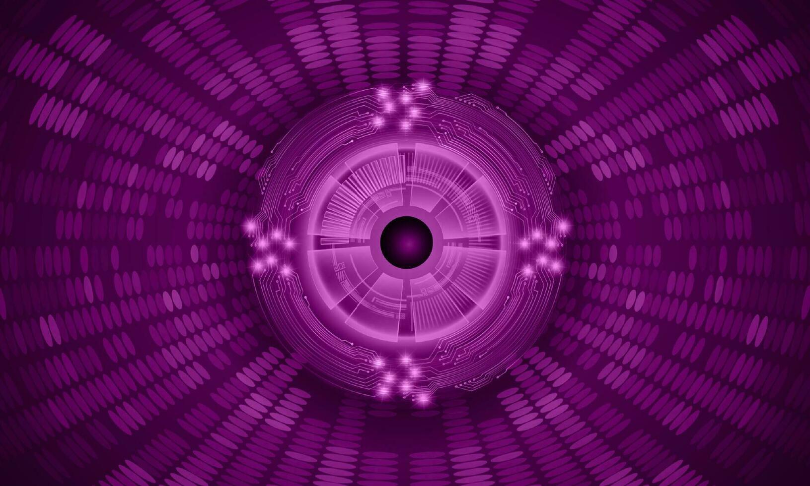 Modern Holographic Eye on Technology Background vector