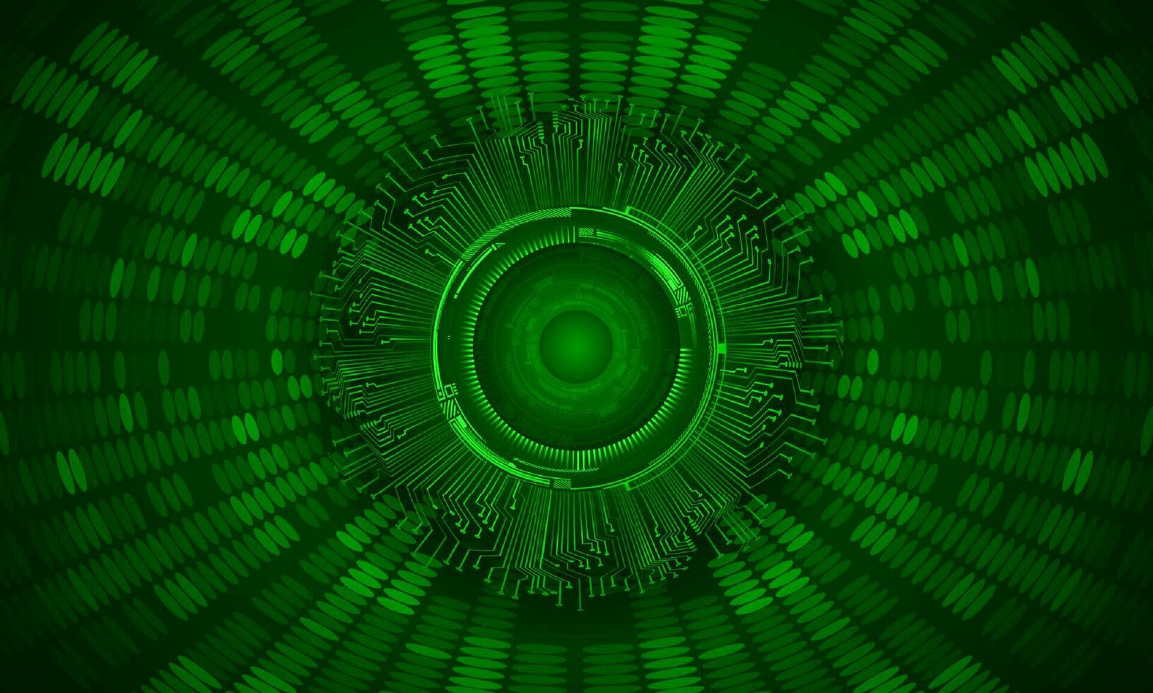 Modern Holographic Eye on Technology Background vector