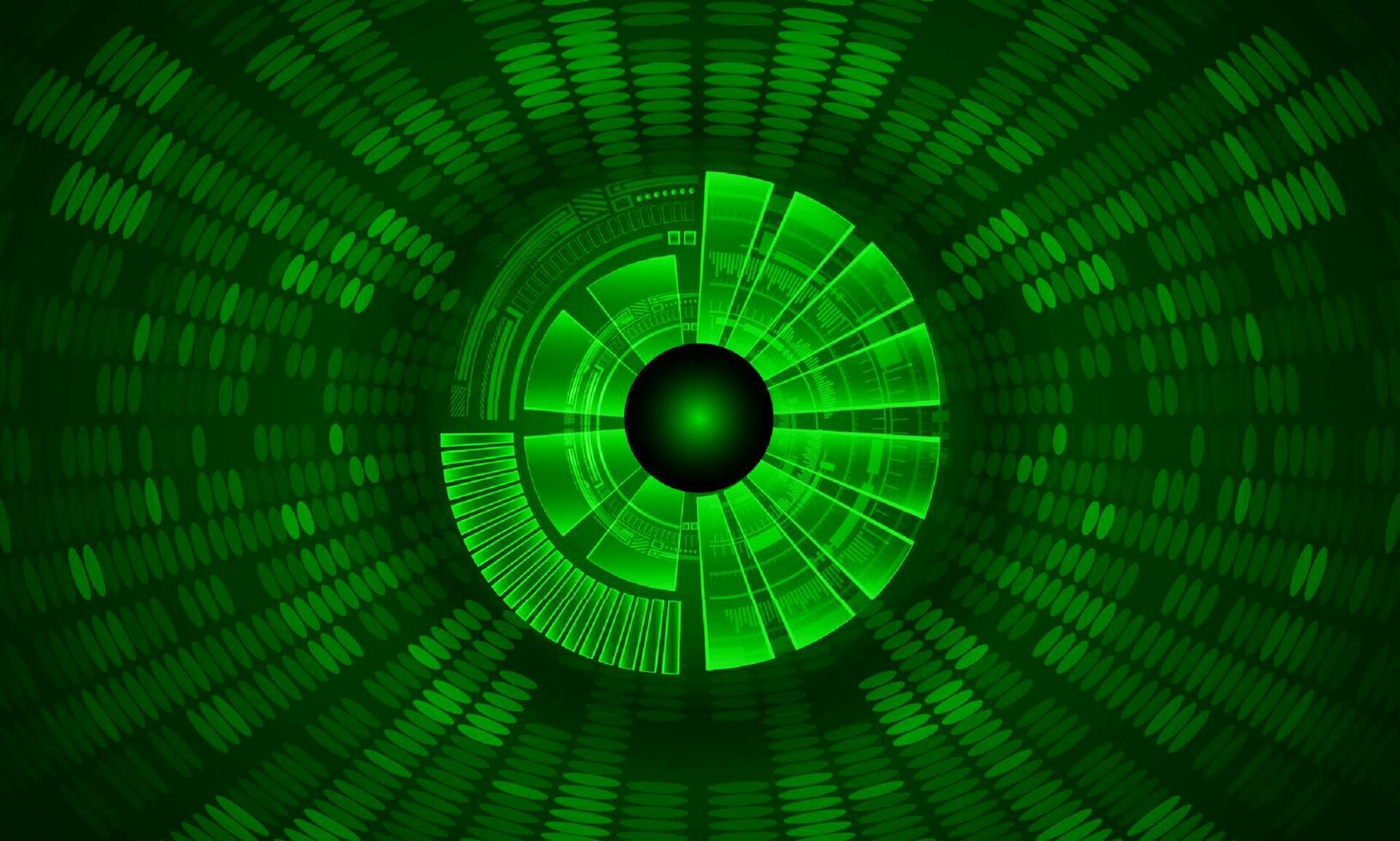 Modern Holographic Eye on Technology Background vector