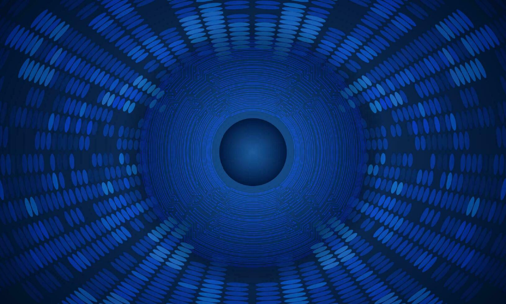 Modern Holographic Eye on Technology Background vector