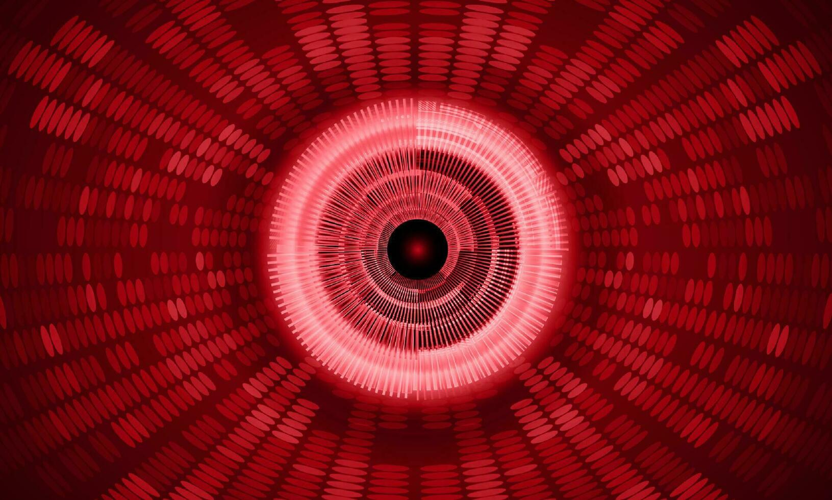 Modern Holographic Eye on Technology Background vector
