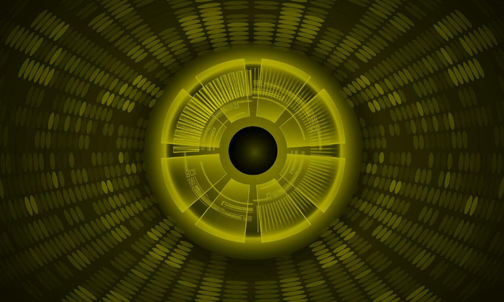 Modern Holographic Eye on Technology Background vector
