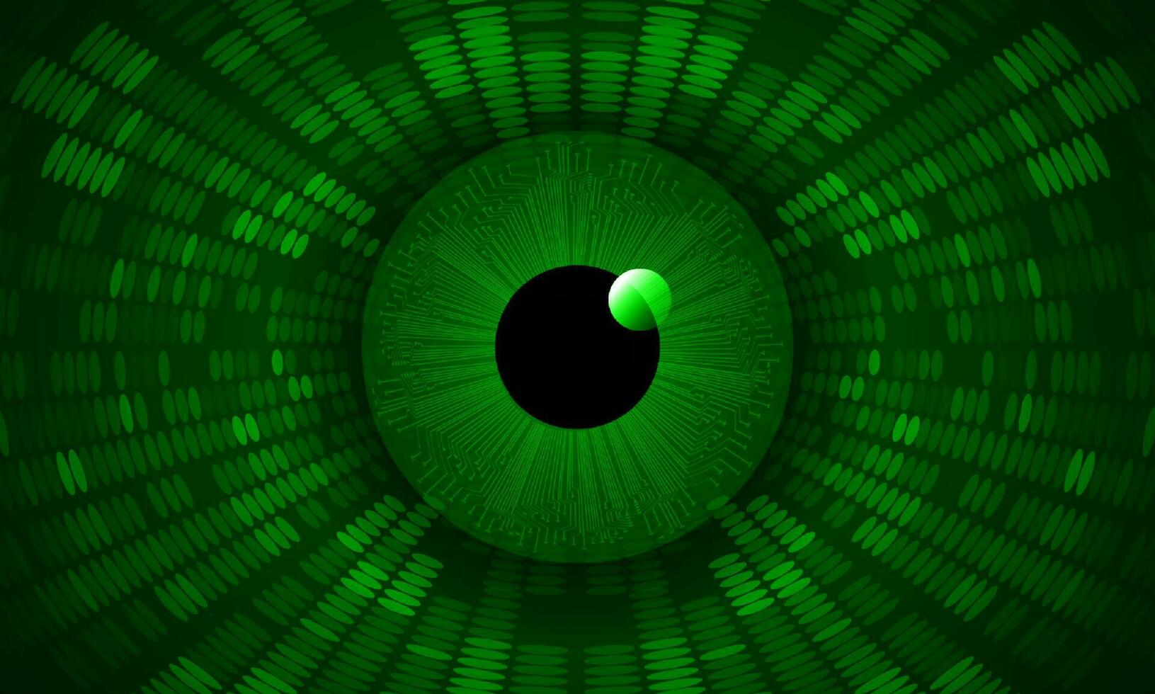 Modern Holographic Eye on Technology Background vector