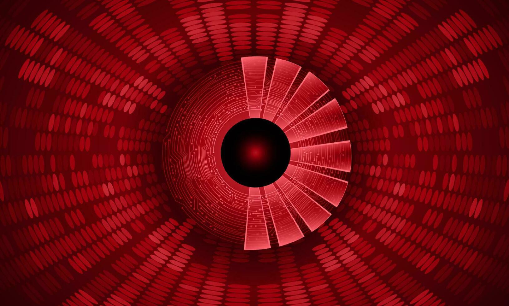 Modern Holographic Eye on Technology Background vector