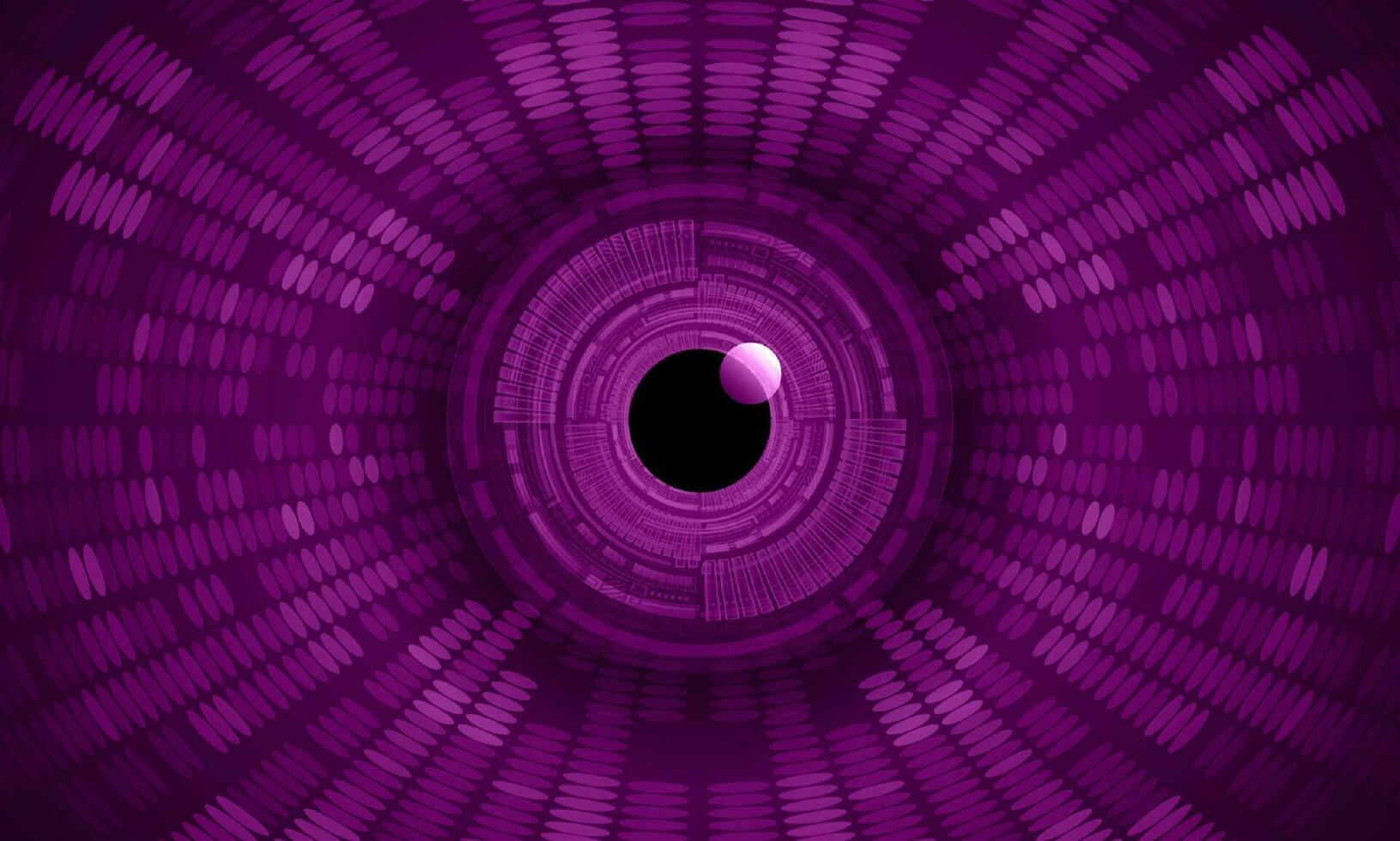 Modern Holographic Eye on Technology Background vector