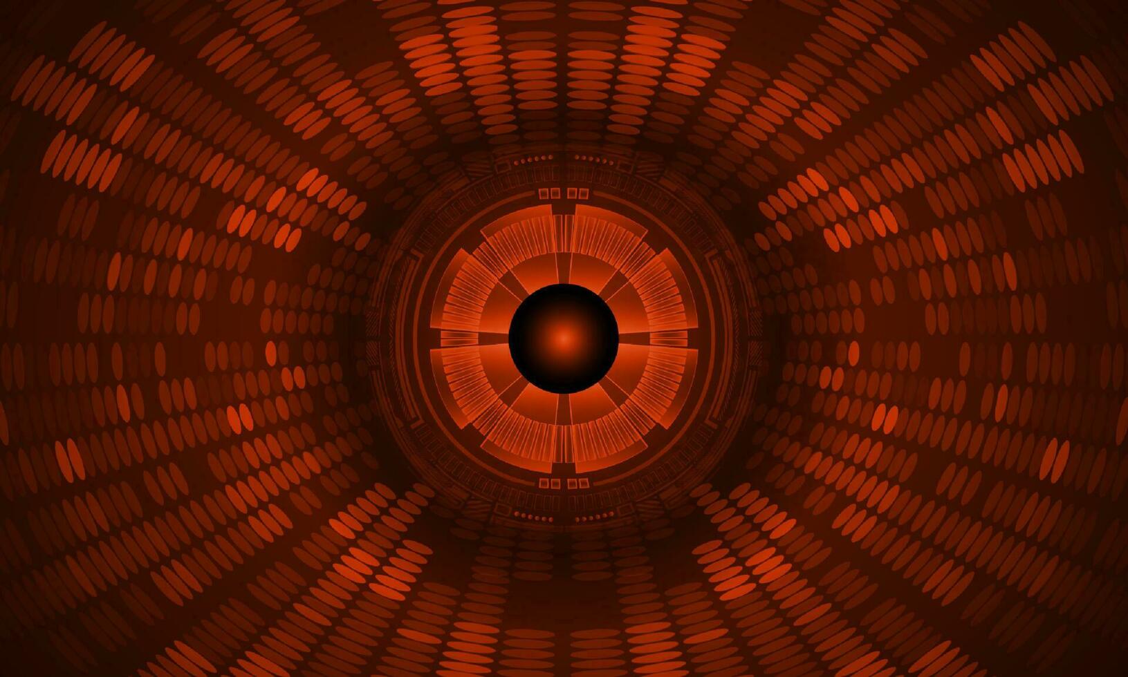 Modern Holographic Eye on Technology Background vector