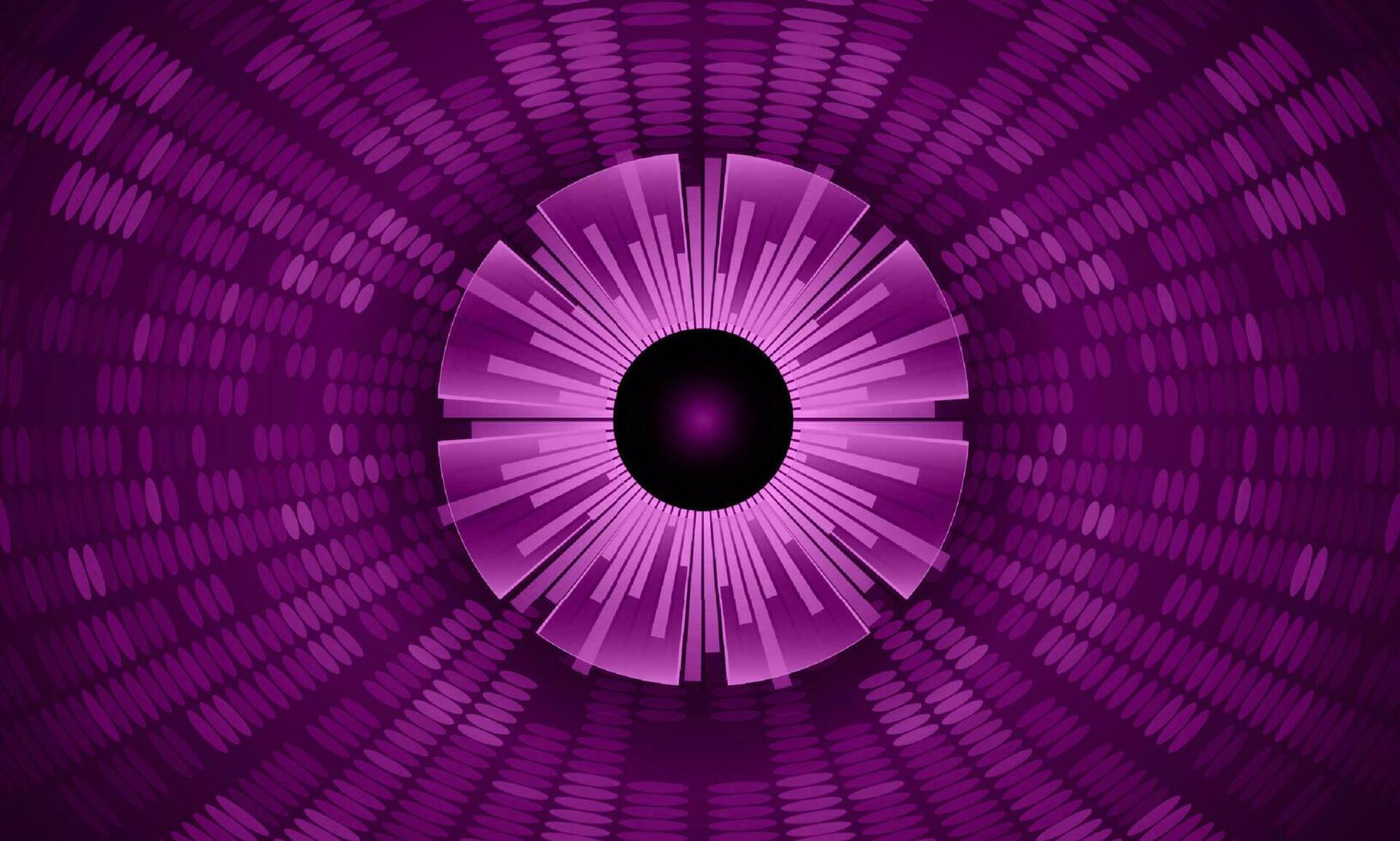 Modern Holographic Eye on Technology Background vector