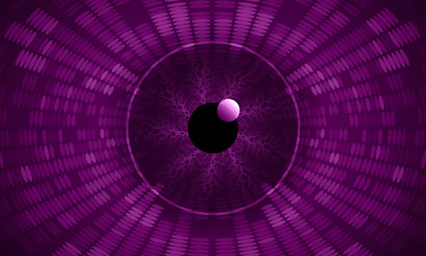 Modern Holographic Eye on Technology Background vector