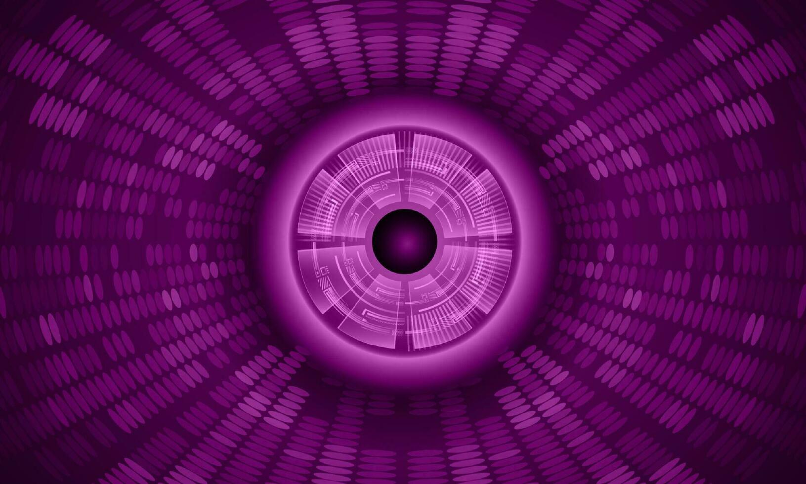 Modern Holographic Eye on Technology Background vector