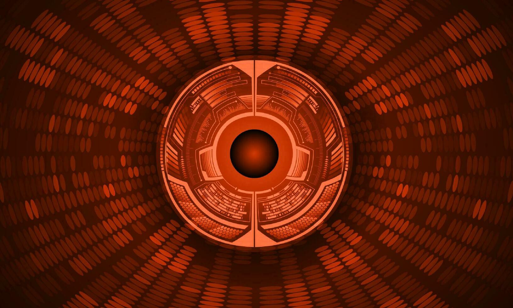 Modern Holographic Eye on Technology Background vector