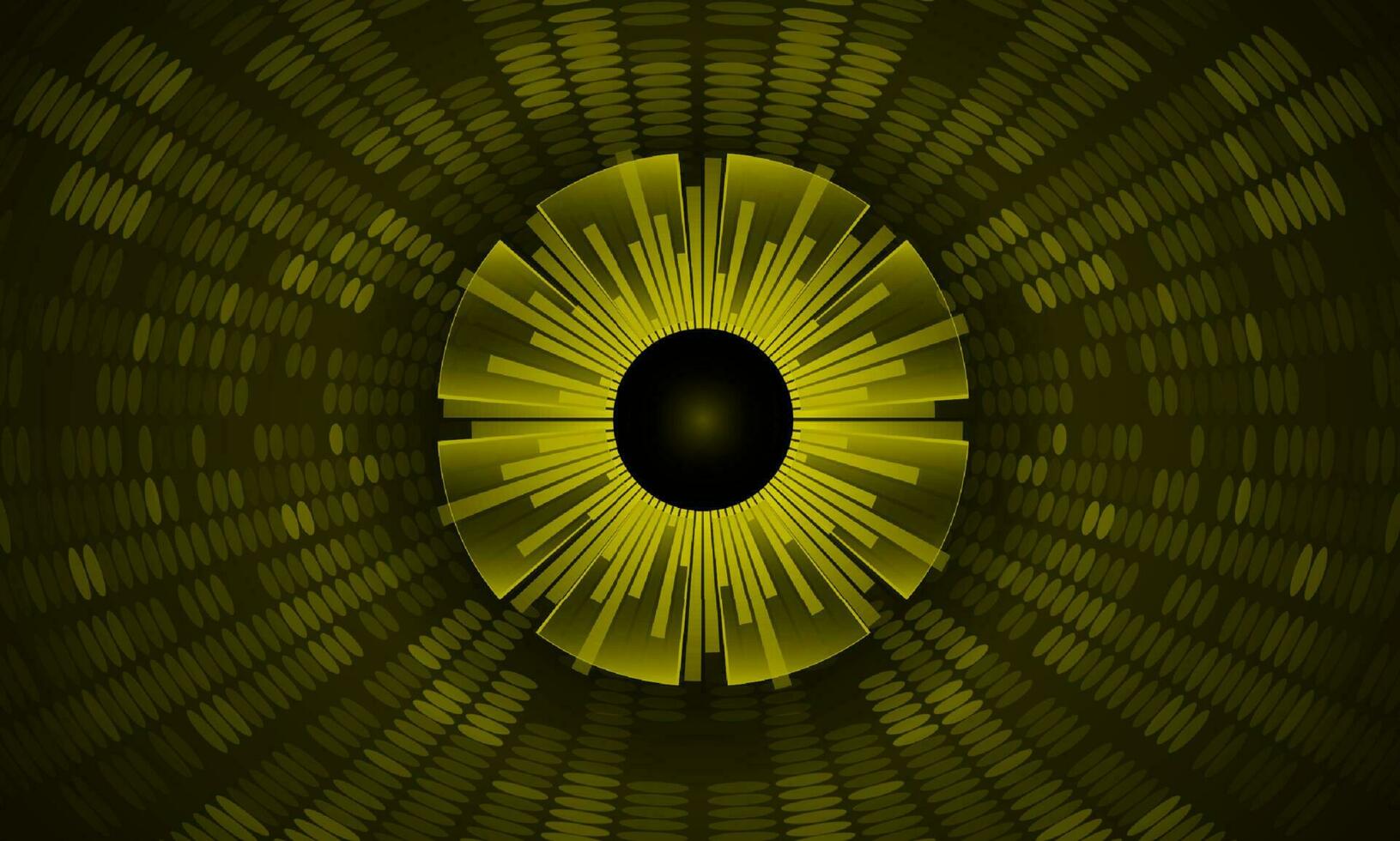 Modern Holographic Eye on Technology Background vector