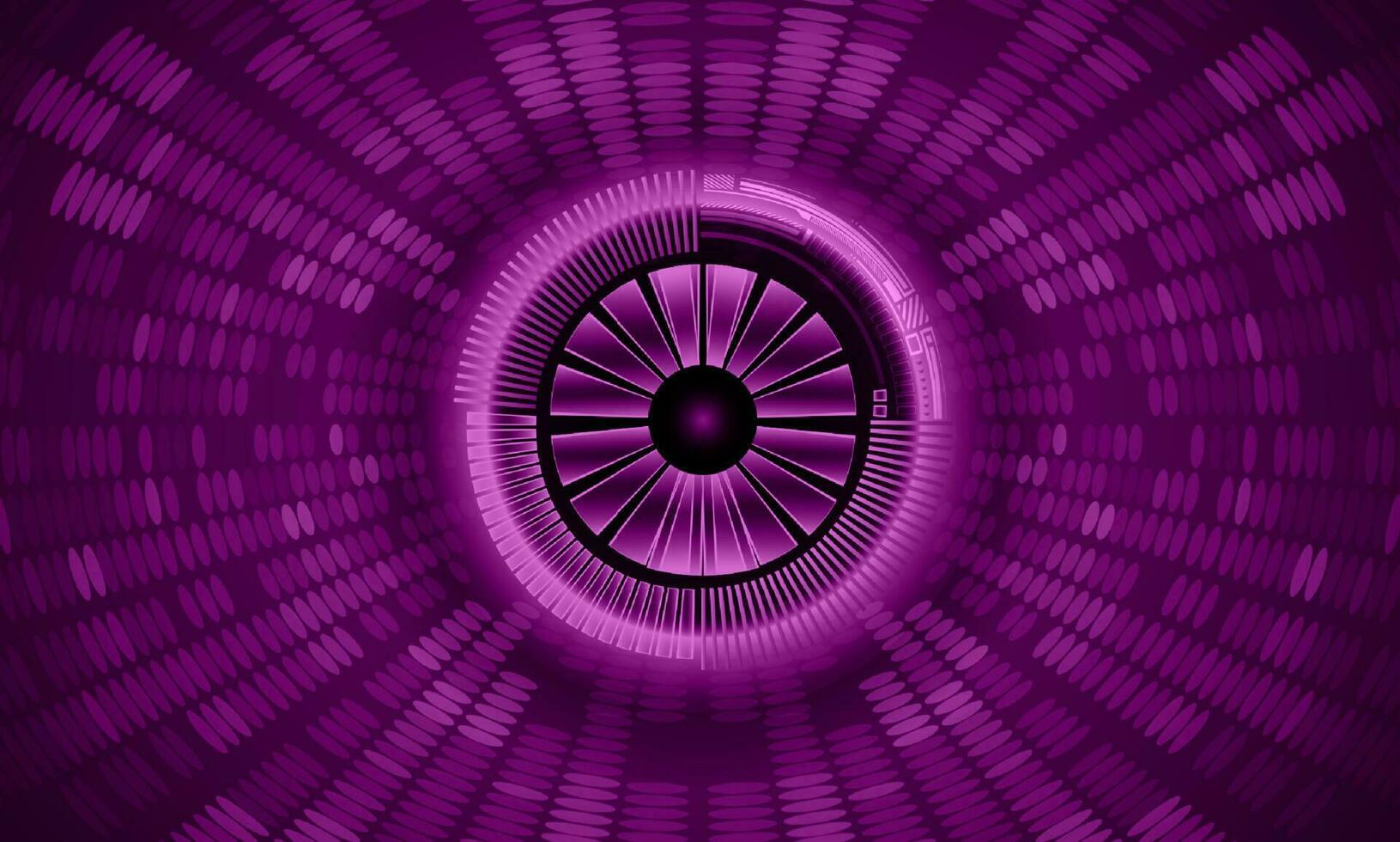 Modern Holographic Eye on Technology Background vector